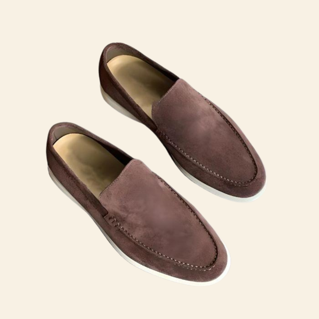 CALORA_ Klassieke Suède Loafers voor Heren met Comfortabele Pasvorm