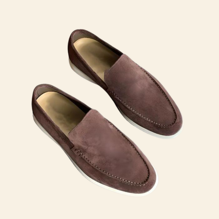 CALORA_ Klassieke Suède Loafers voor Heren met Comfortabele Pasvorm