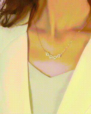 CALORA_ Kleeblatt en Hart Halsketting met Magnetische Veranderfunctie