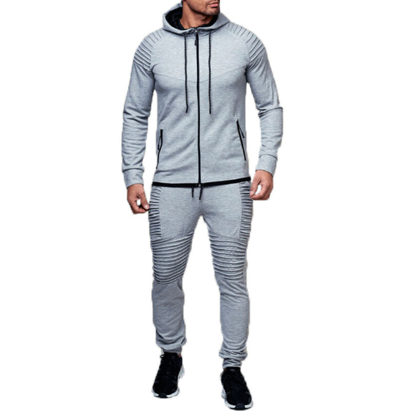 CALORA_ Lacásto | Slim-fit trainingspak met capuchon