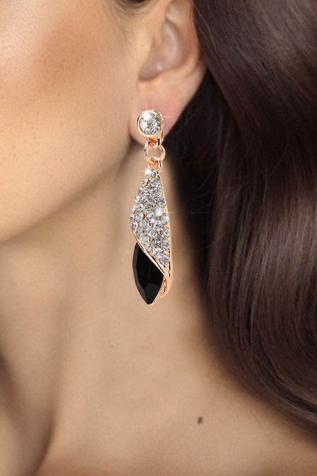 CALORA_ Lange Kristal Dangle Oorbellen