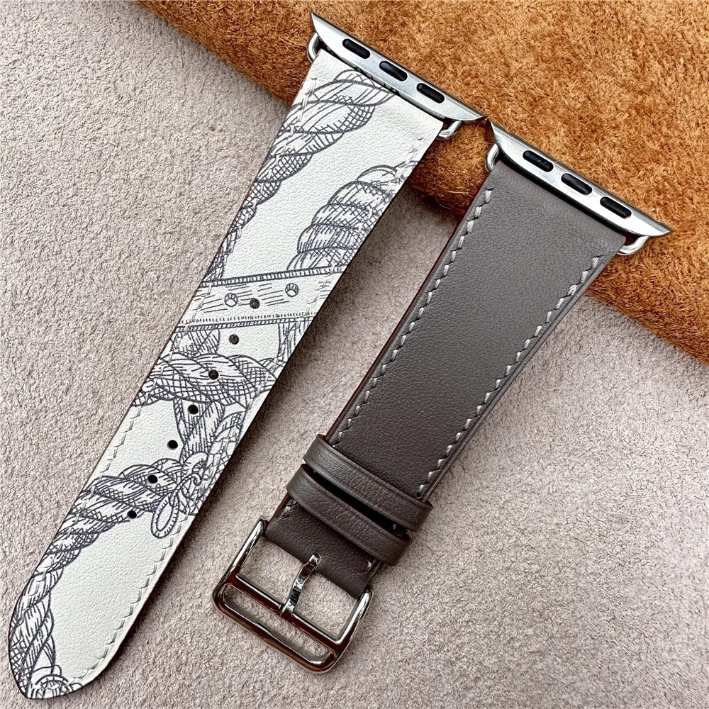 CALORA_ Leren Band voor Apple Watch in Diverse Kleuren en Stijlen