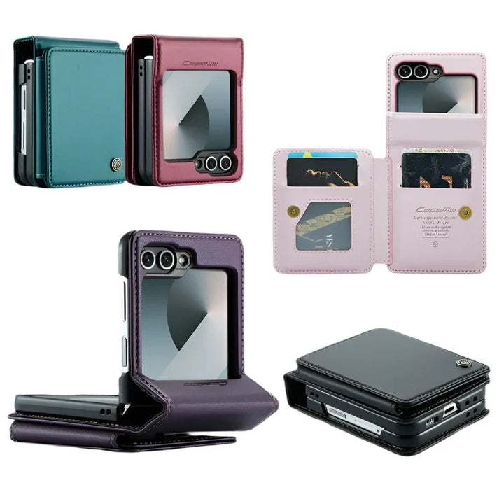 CALORA_ Leren Portemonnee met Kaarthouder voor Samsung Galaxy Z Flip 6