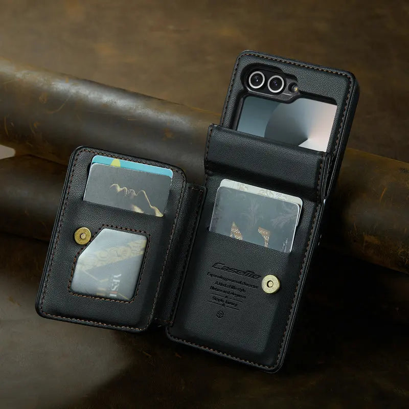 CALORA_ Leren Portemonnee met Kaarthouder voor Samsung Galaxy Z Flip 6