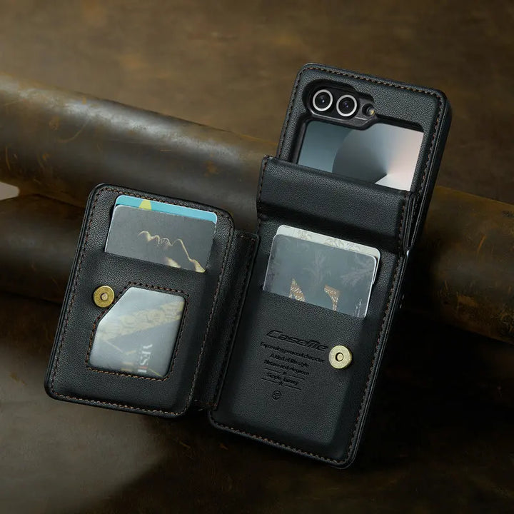 CALORA_ Leren Portemonnee met Kaarthouder voor Samsung Galaxy Z Flip 6