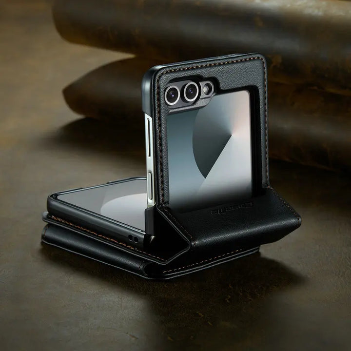 CALORA_ Leren Portemonnee met Kaarthouder voor Samsung Galaxy Z Flip 6