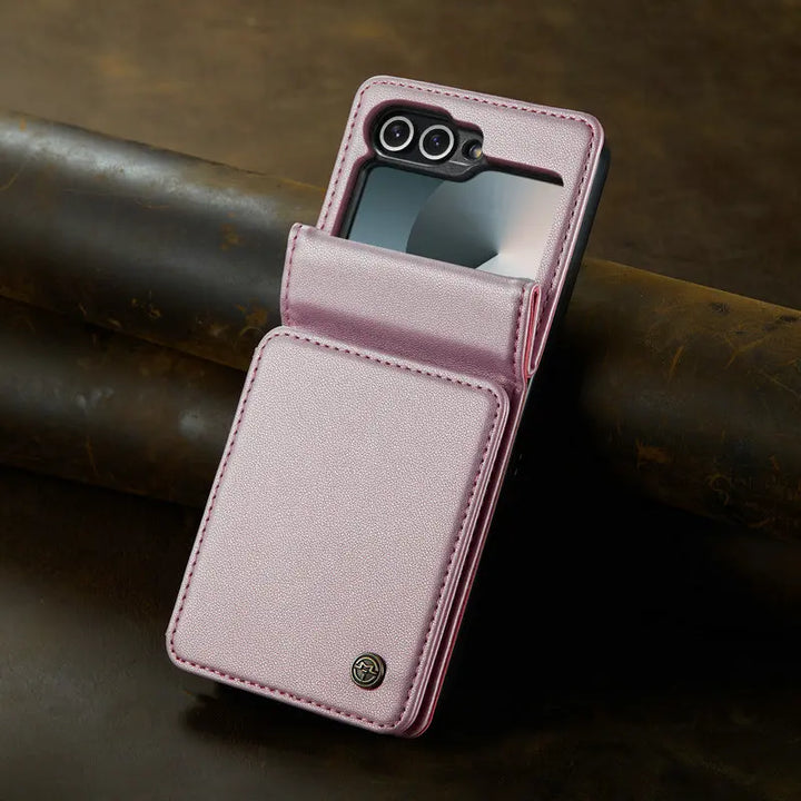 CALORA_ Leren Portemonnee met Kaarthouder voor Samsung Galaxy Z Flip 6