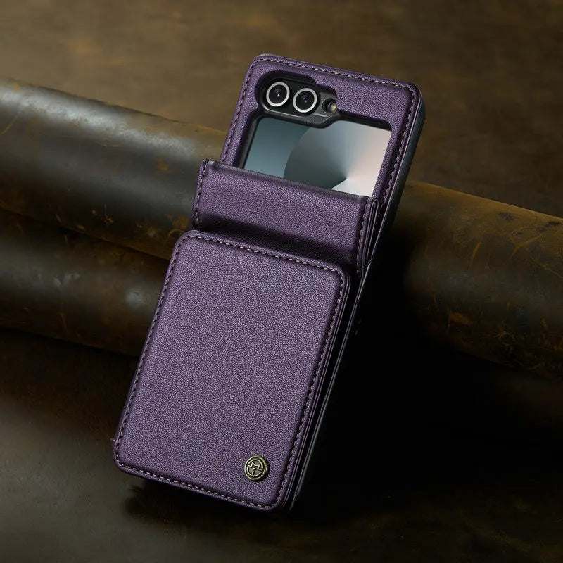 CALORA_ Leren Portemonnee met Kaarthouder voor Samsung Galaxy Z Flip 6