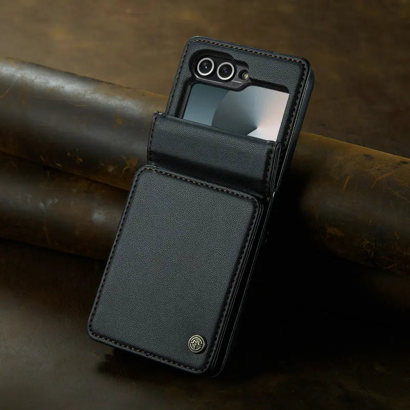CALORA_ Leren Portemonnee met Kaarthouder voor Samsung Galaxy Z Flip 6