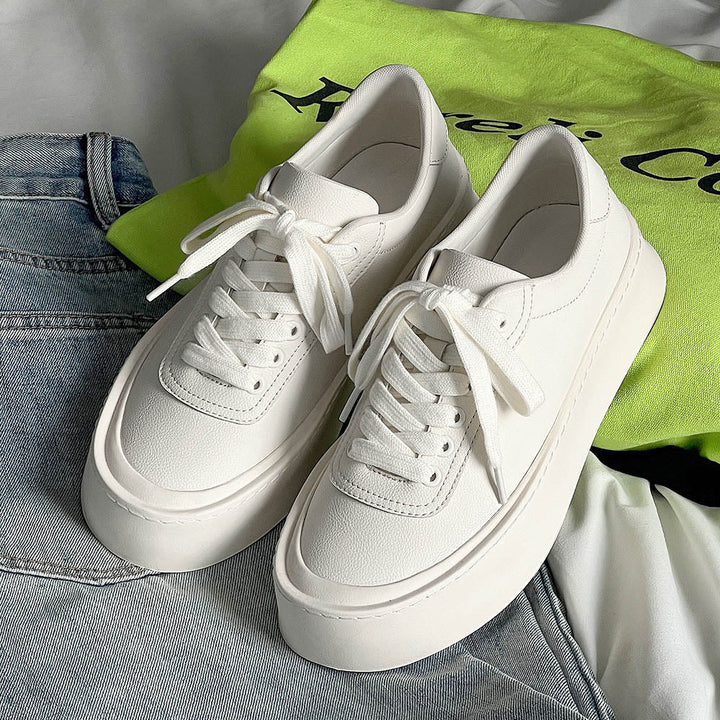 CALORA_ Leren Witte Sneakers voor heren