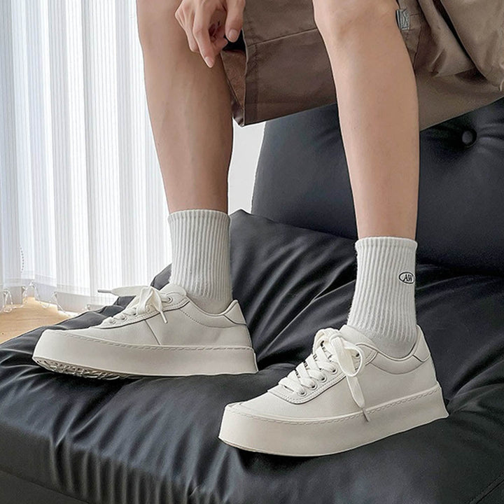 CALORA_ Leren Witte Sneakers voor heren