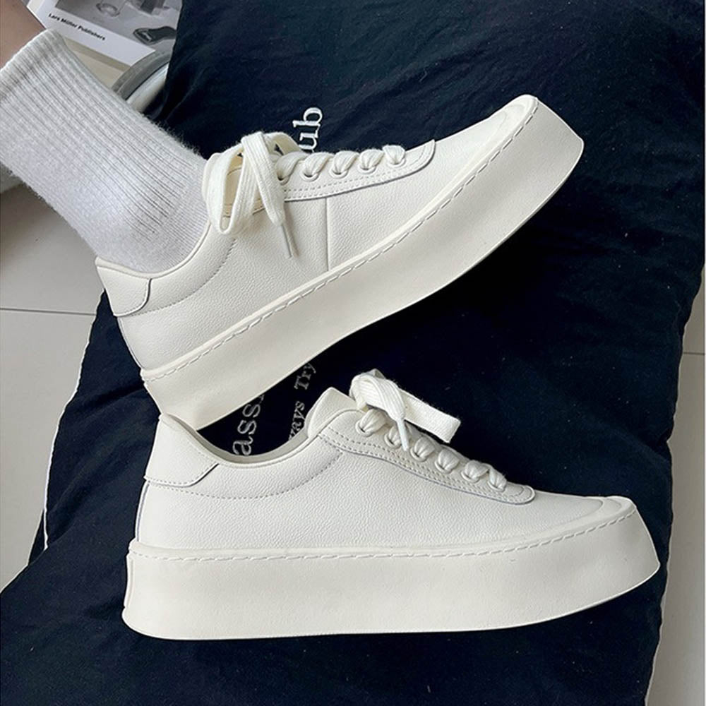 CALORA_ Leren Witte Sneakers voor heren