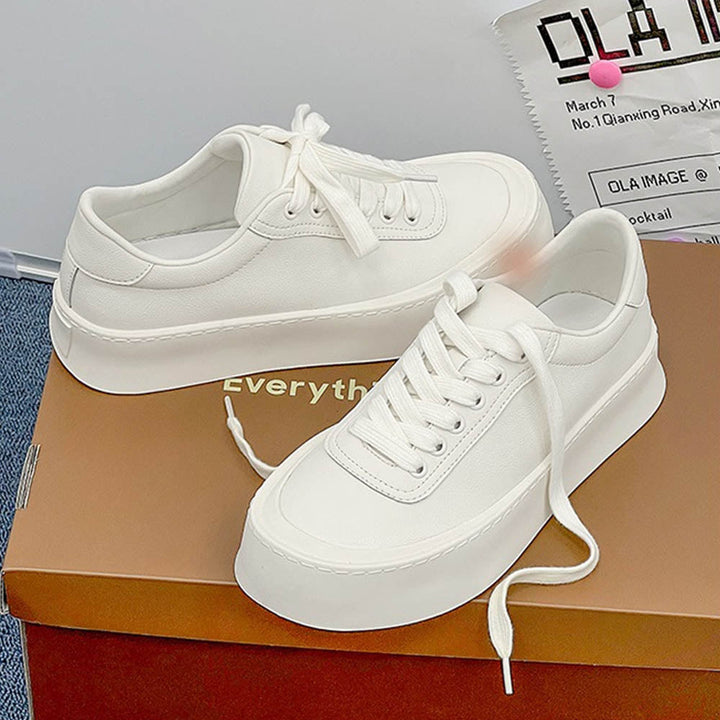 CALORA_ Leren Witte Sneakers voor heren