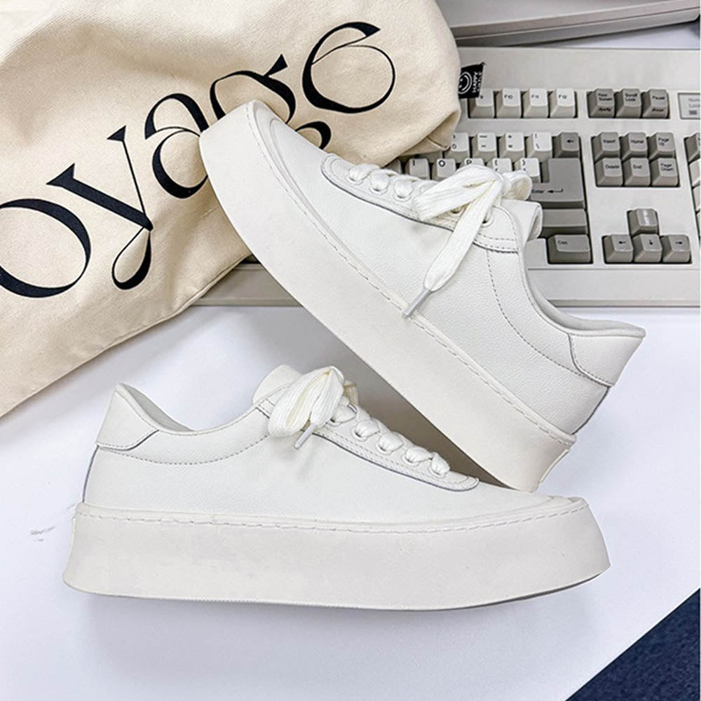 CALORA_ Leren Witte Sneakers voor heren