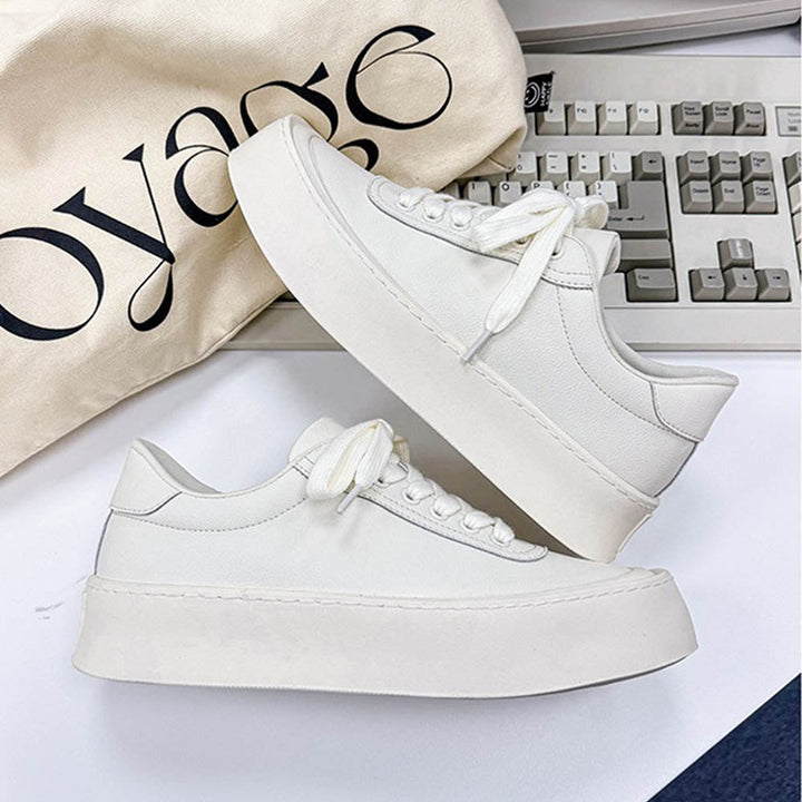 CALORA_ Leren Witte Sneakers voor heren