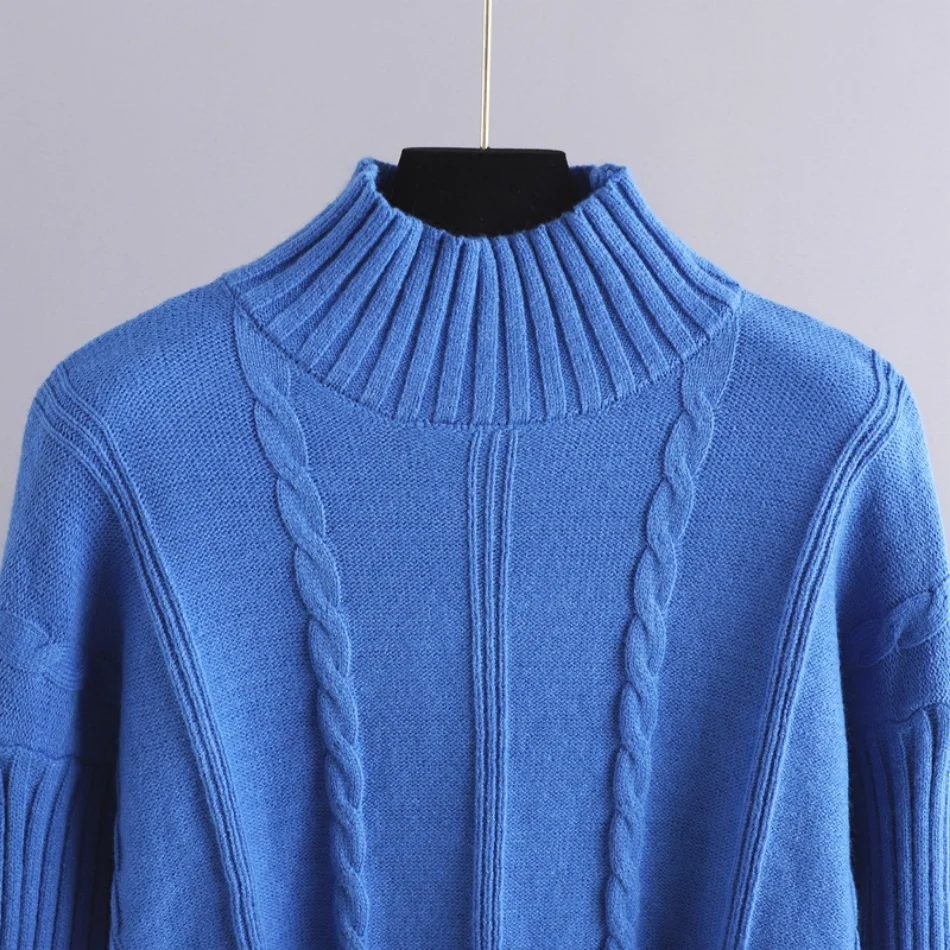 CALORA_ Linn | Set van coltrui en wijde gebreide broek voor dames