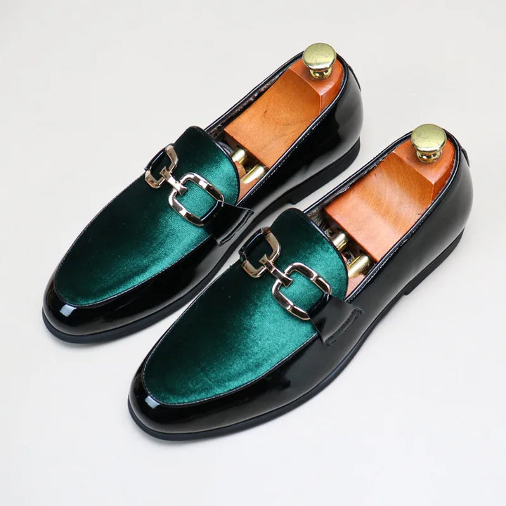 CALORA_ Luca | Glanzende leren lak loafers slip-on