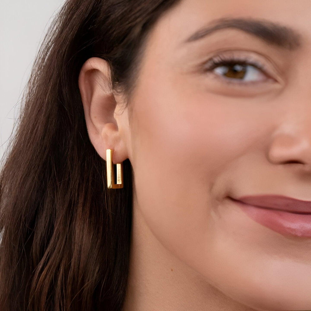 CALORA_ Lumina | Golden Grace Oorbellen in 18K Vergulde Luxe
