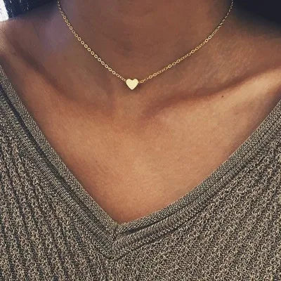 CALORA_ Lunelle | Parel Choker hartjes Ketting voor Vrouwen