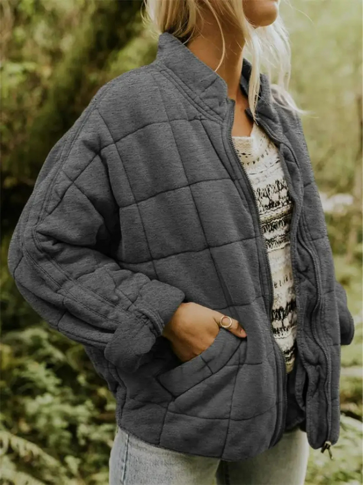 CALORA_ Luxe Dames Overgangsjas - Comfortabele Warme Jas voor het Voorjaar