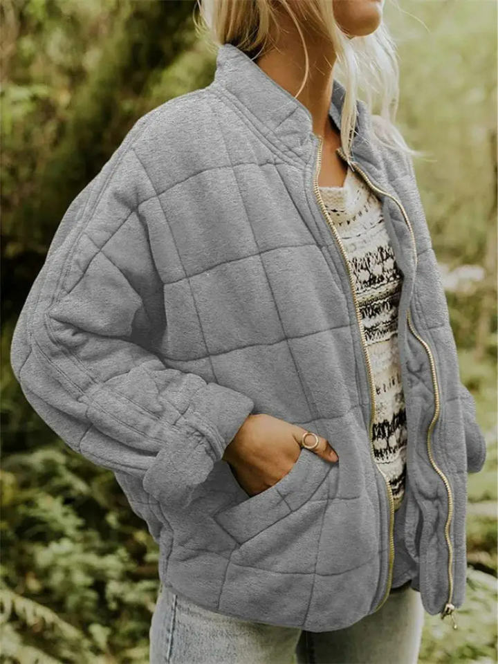 CALORA_ Luxe Dames Overgangsjas - Comfortabele Warme Jas voor het Voorjaar
