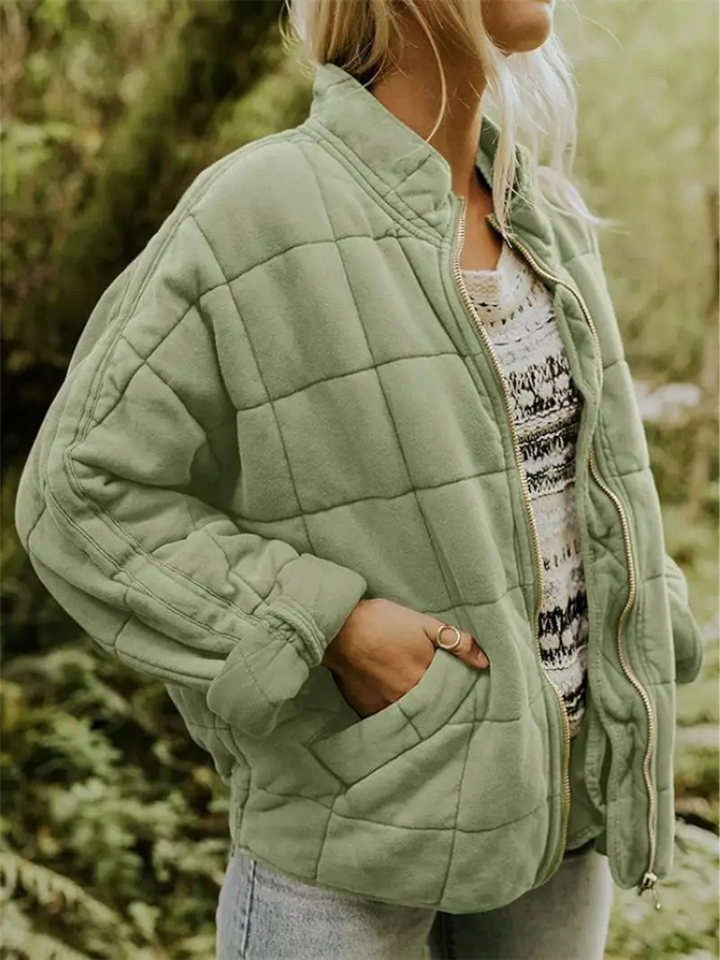 CALORA_ Luxe Dames Overgangsjas - Comfortabele Warme Jas voor het Voorjaar