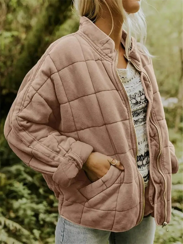CALORA_ Luxe Dames Overgangsjas - Comfortabele Warme Jas voor het Voorjaar