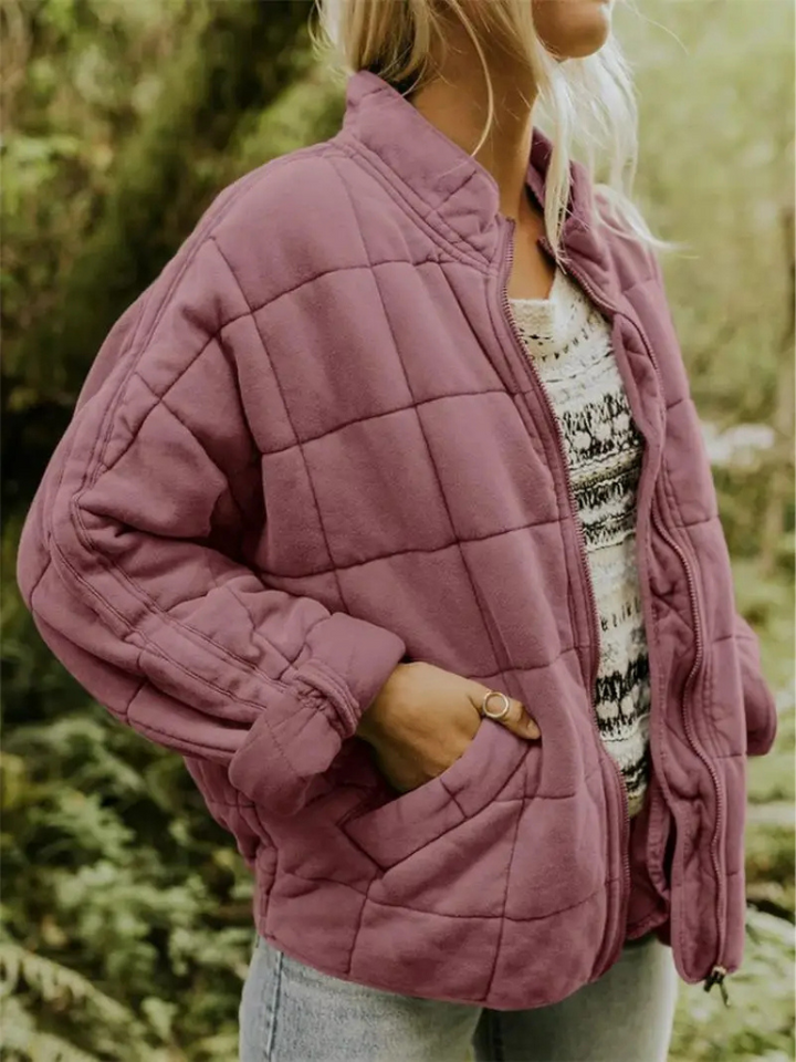 CALORA_ Luxe Dames Overgangsjas - Comfortabele Warme Jas voor het Voorjaar