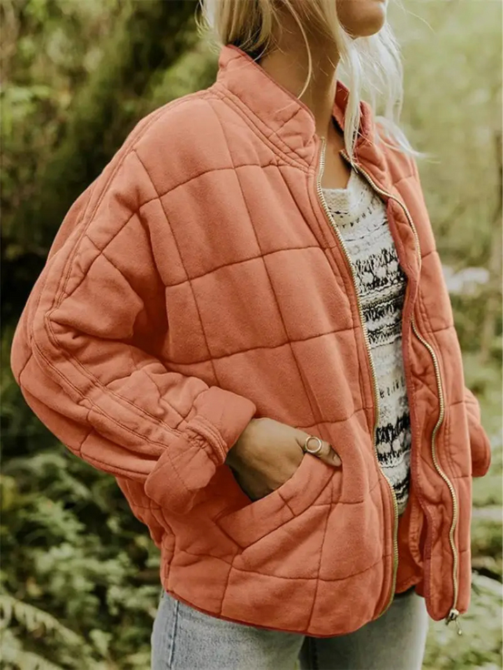 CALORA_ Luxe Dames Overgangsjas - Comfortabele Warme Jas voor het Voorjaar