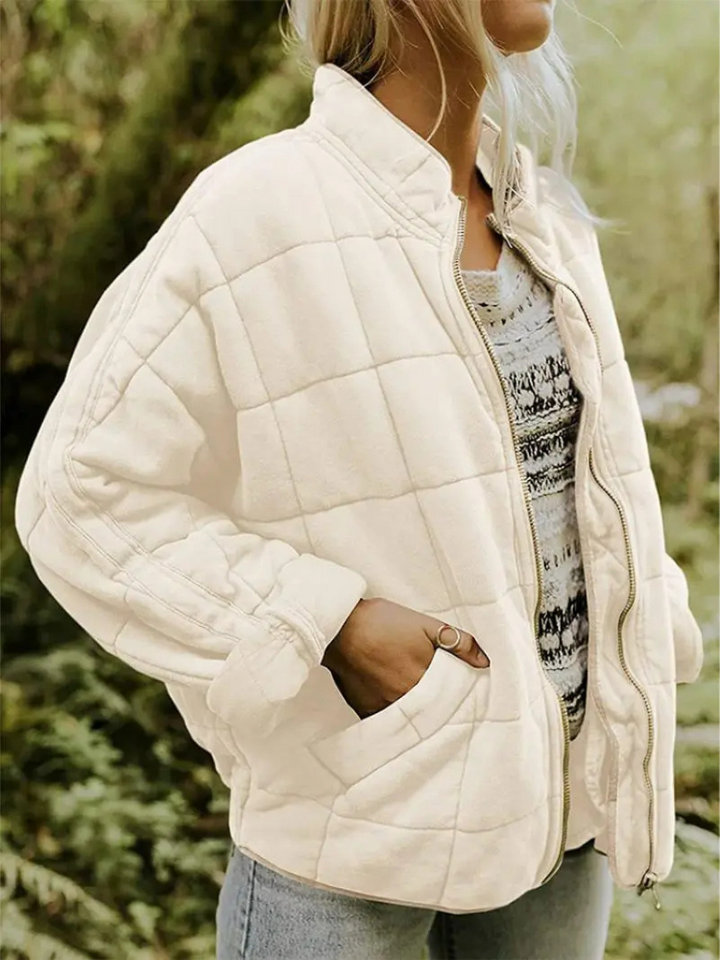 CALORA_ Luxe Dames Overgangsjas - Comfortabele Warme Jas voor het Voorjaar
