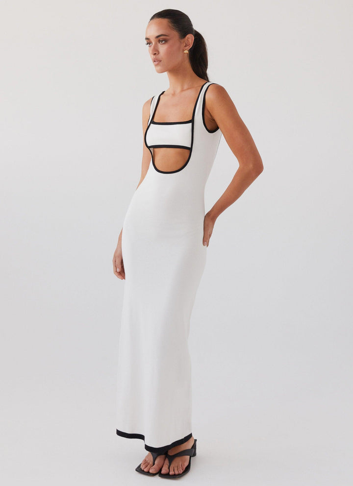 CALORA_ Luxe Elegante maxi feest Jurk met open rug