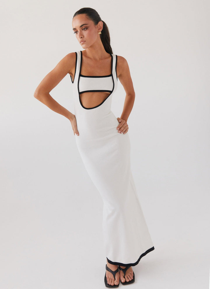CALORA_ Luxe Elegante maxi feest Jurk met open rug
