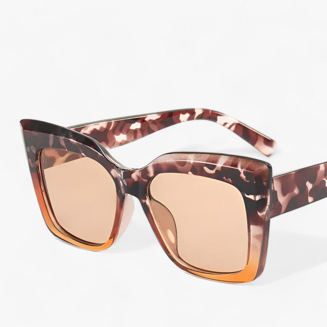 CALORA_ Luxe Oversized Cat Eye Zonnebril voor Dames UV Bescherming