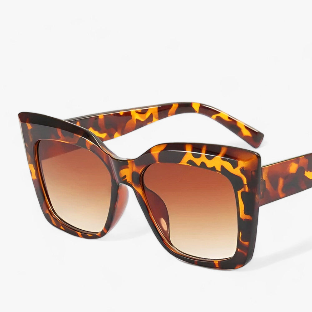 CALORA_ Luxe Oversized Cat Eye Zonnebril voor Dames UV Bescherming