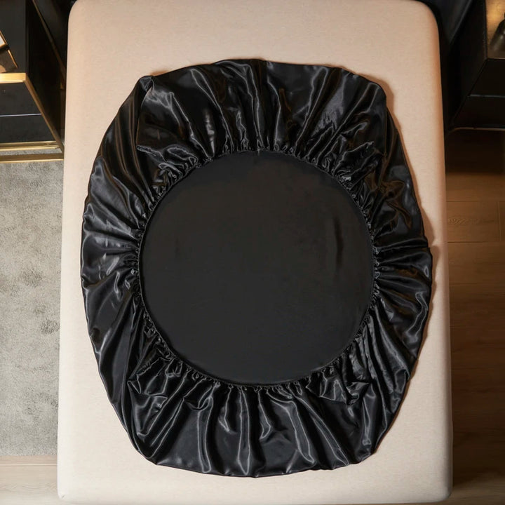 CALORA_ Luxe Satijnen Bedlinnen Set 3 Stuks met Elastische Band