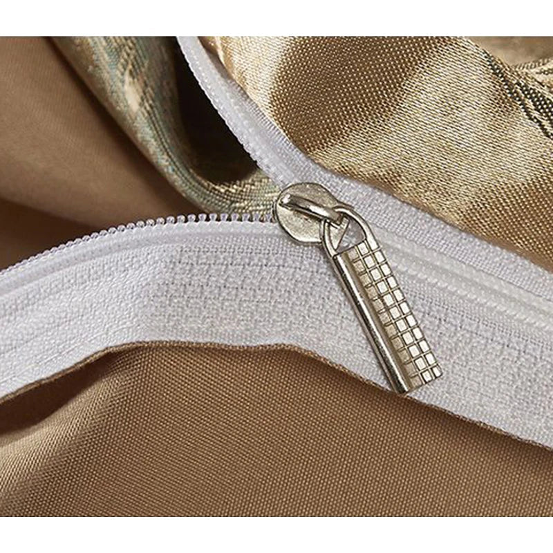 CALORA_ Luxe Tweepersoonsbed Dekbed Beddengoed Set Satijn Rayon Jacquard 220x240