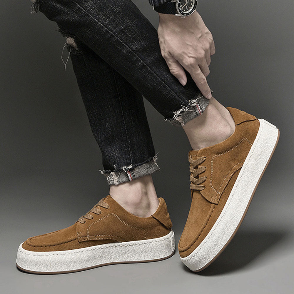CALORA_ Luxtin | Casual heren sneakers met witte zool