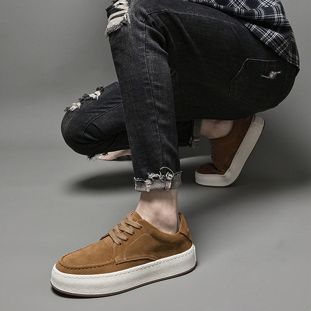 CALORA_ Luxtin | Casual heren sneakers met witte zool