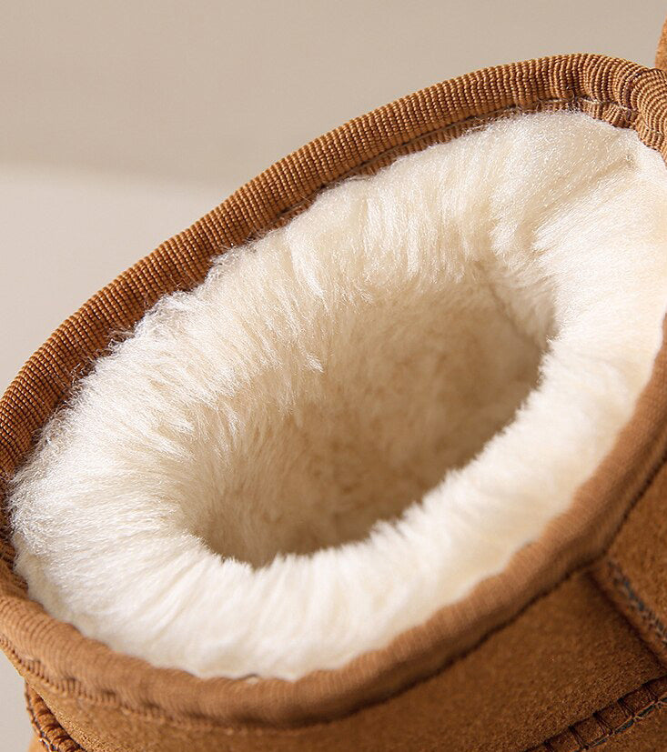 CALORA_ Marado | Herfst- enkellaarsjes met Bont - Suede Winter Laarsjes