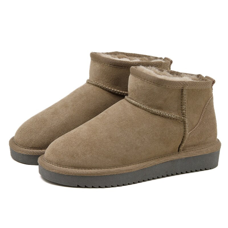 CALORA_ Marado | Herfst- enkellaarsjes met Bont - Suede Winter Laarsjes