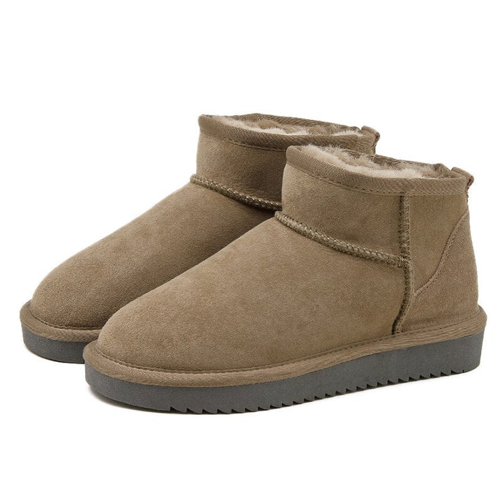 CALORA_ Marado | Herfst- enkellaarsjes met Bont - Suede Winter Laarsjes