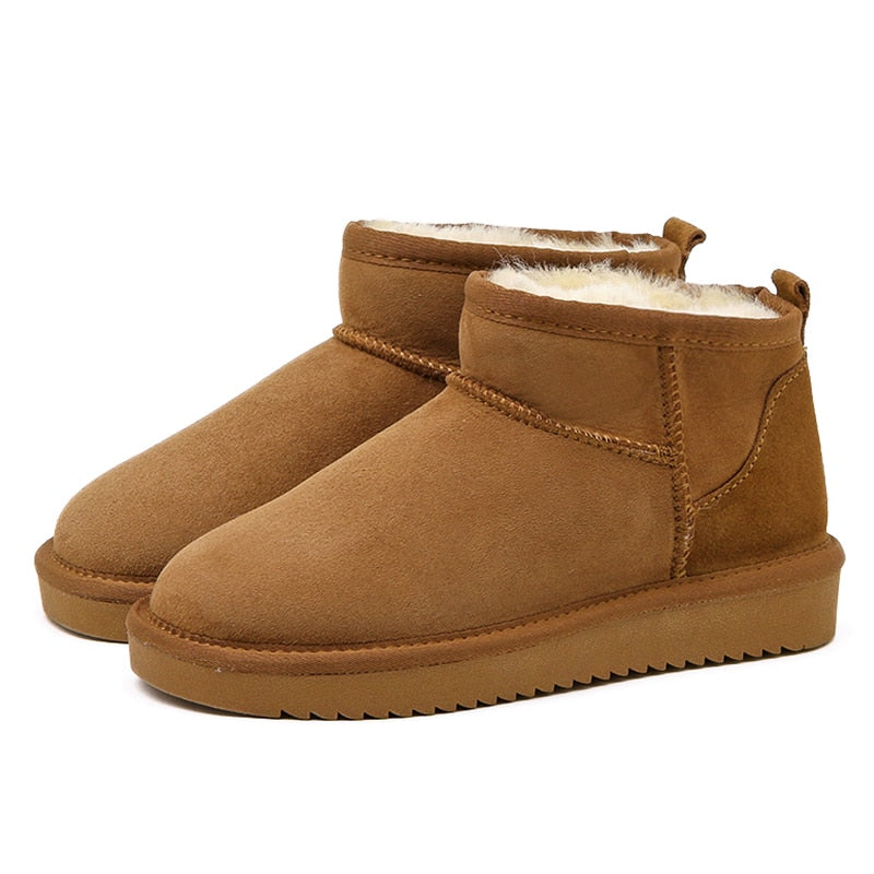 CALORA_ Marado | Herfst- enkellaarsjes met Bont - Suede Winter Laarsjes