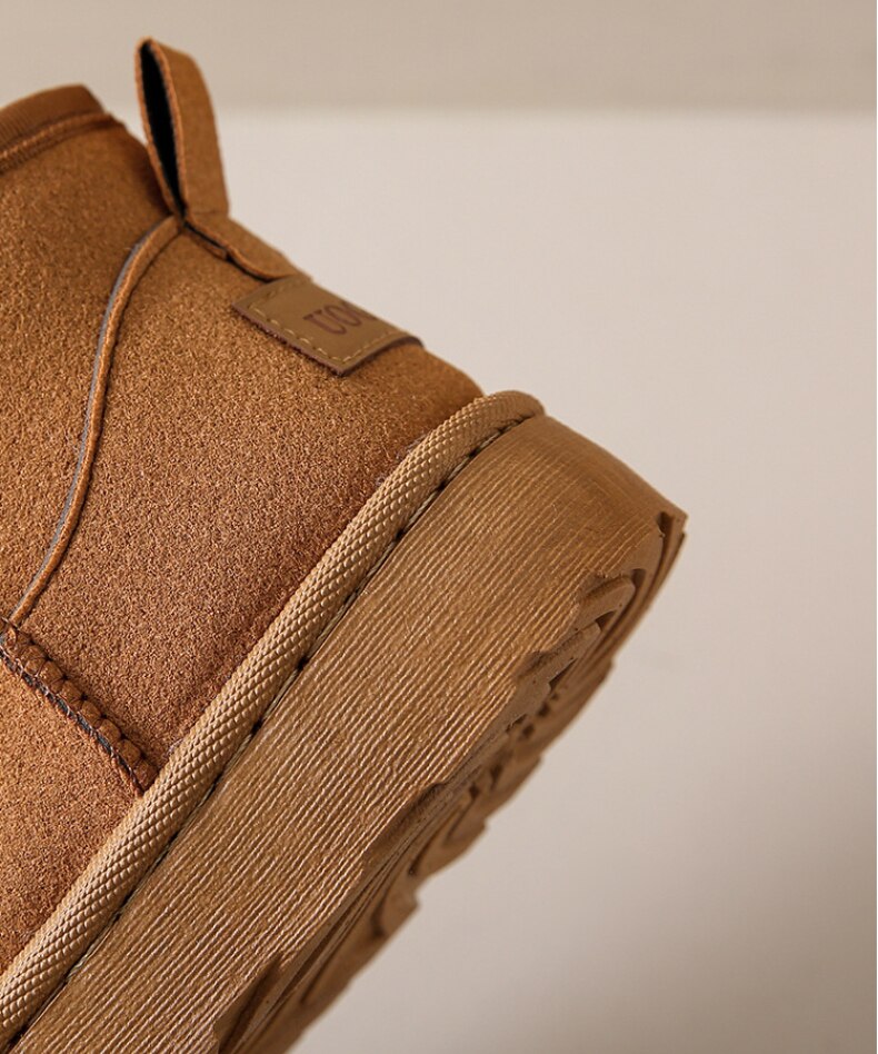 CALORA_ Marado | Herfst- enkellaarsjes met Bont - Suede Winter Laarsjes