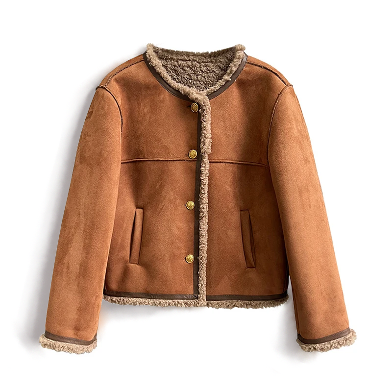 CALORA_ Marado | Luxe Suède Jack met warme vulling