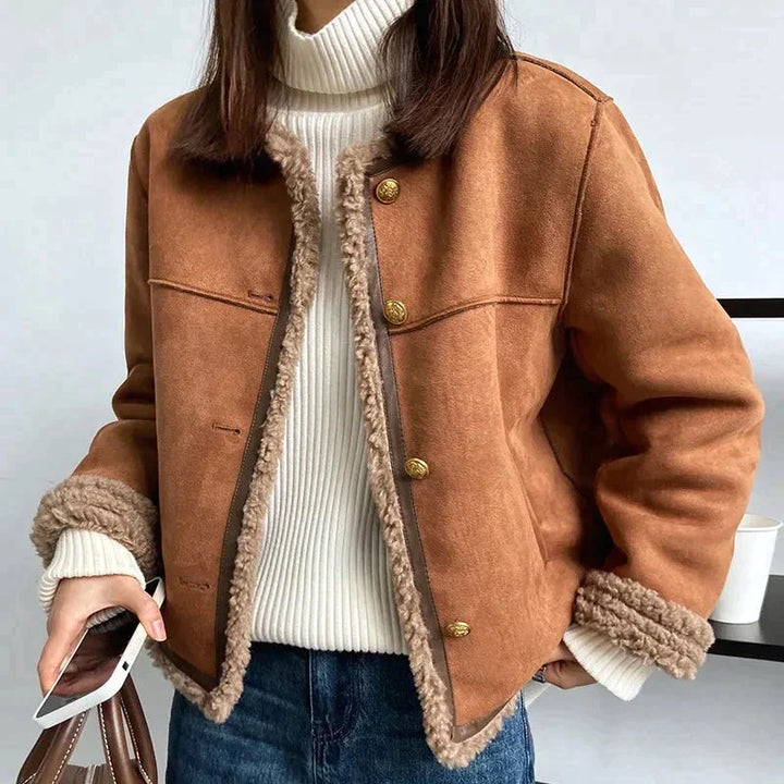 CALORA_ Marado | Luxe Suède Jack met warme vulling