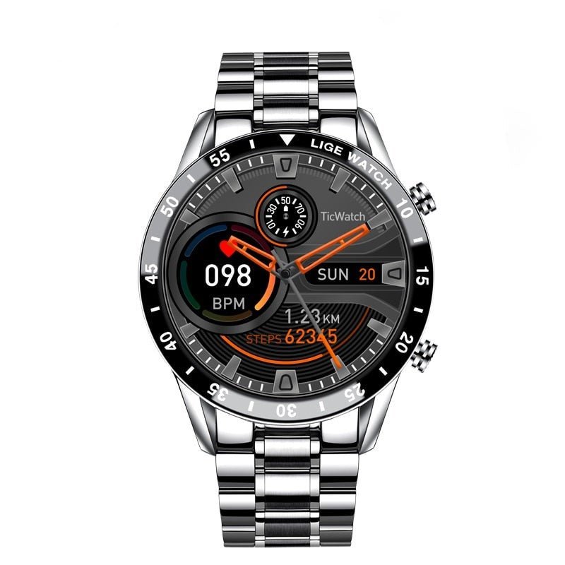 Marcellus | Luxe Mannen Smarthorloge - Zilver - #Calora#