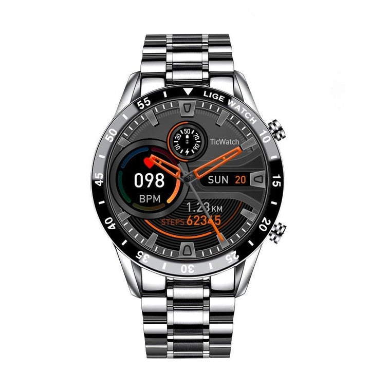 Marcellus | Luxe Mannen Smarthorloge - Zilver - #Calora#