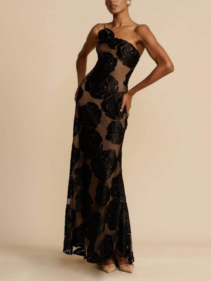 CALORA_ Marie Bloemen Maxi Jurk Met Vloeiende Silhouet En Comfort