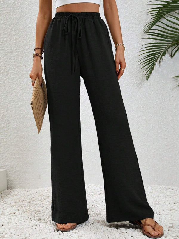 CALORA_ Comfortabele Wijde Broek met Elastische Taille voor Elke Gelegenheid