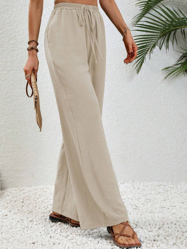CALORA_ Comfortabele Wijde Broek met Elastische Taille voor Elke Gelegenheid